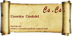 Csonka Csobád névjegykártya